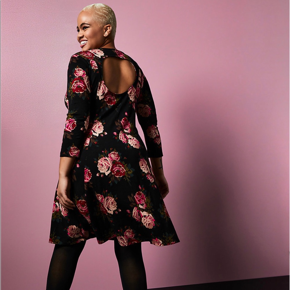 Torrid Betsey Johnson Floral Skater Dress - Size 2